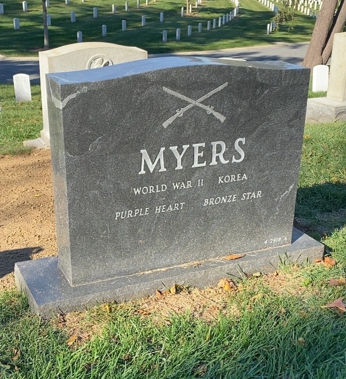 Back of headstone — Michael Myers