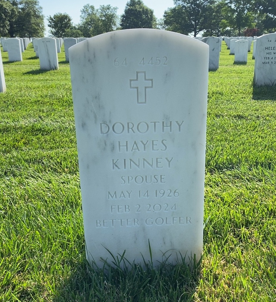 Back of headstone — Howard Kinney