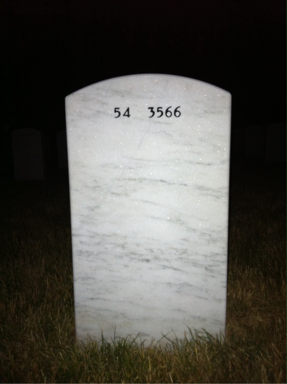 Back of headstone — Thomas Norton