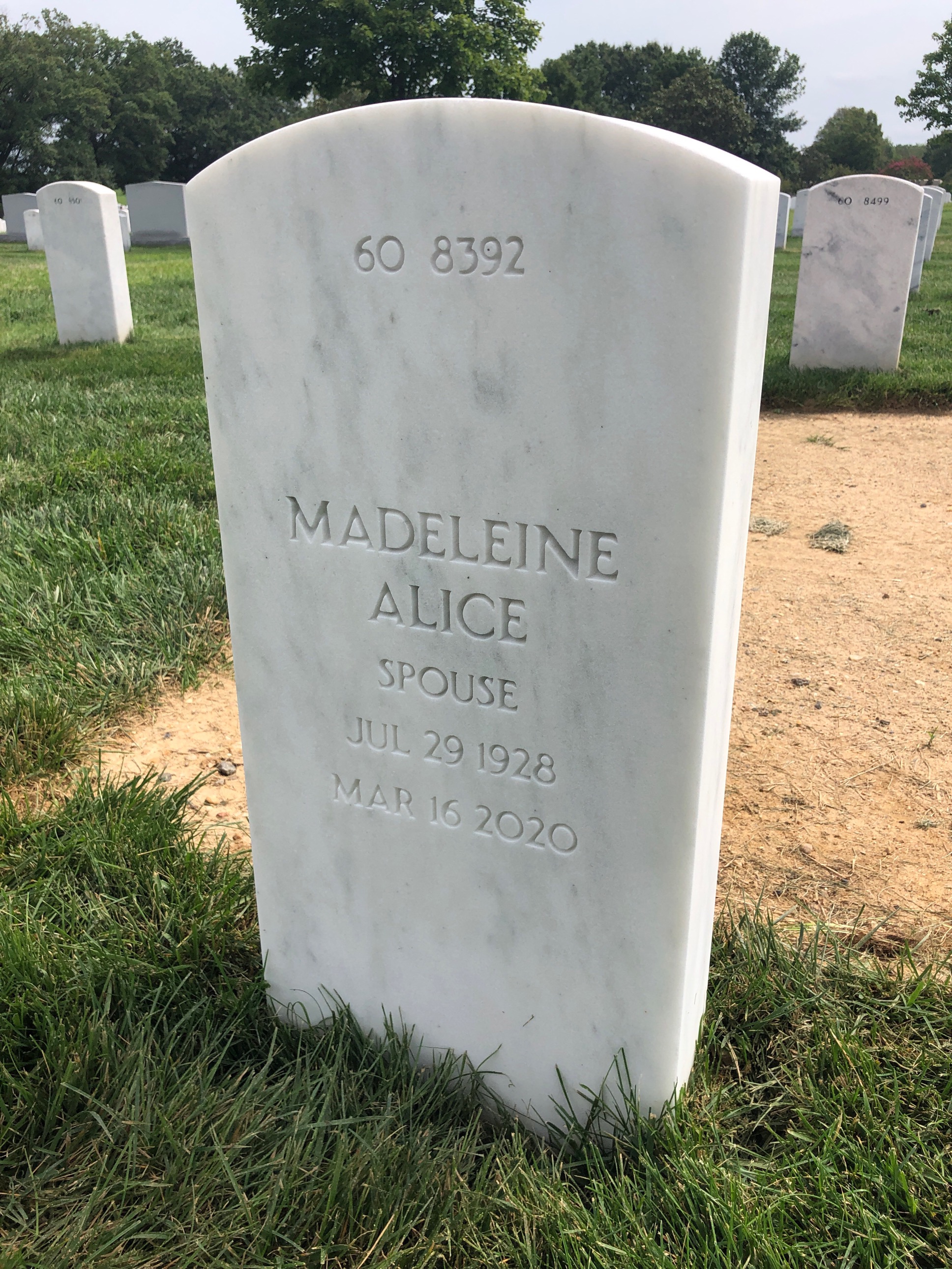 Back of headstone — Philibert Labonte