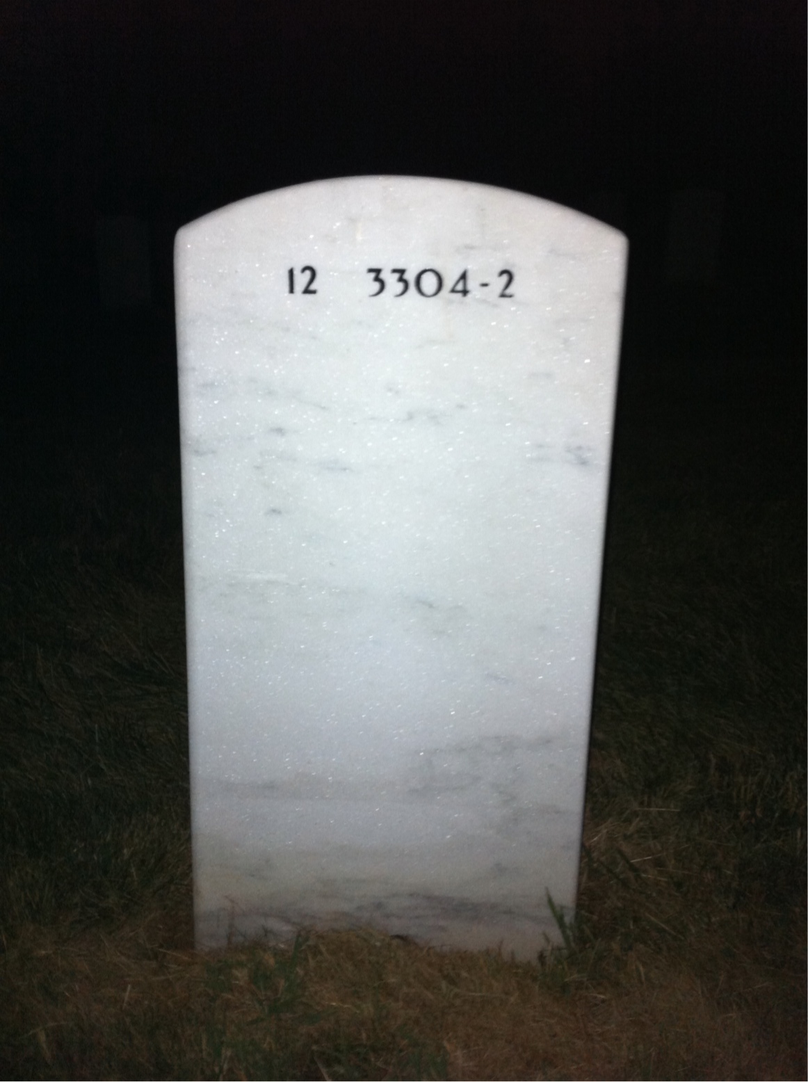 Back of headstone — Jack Topliff