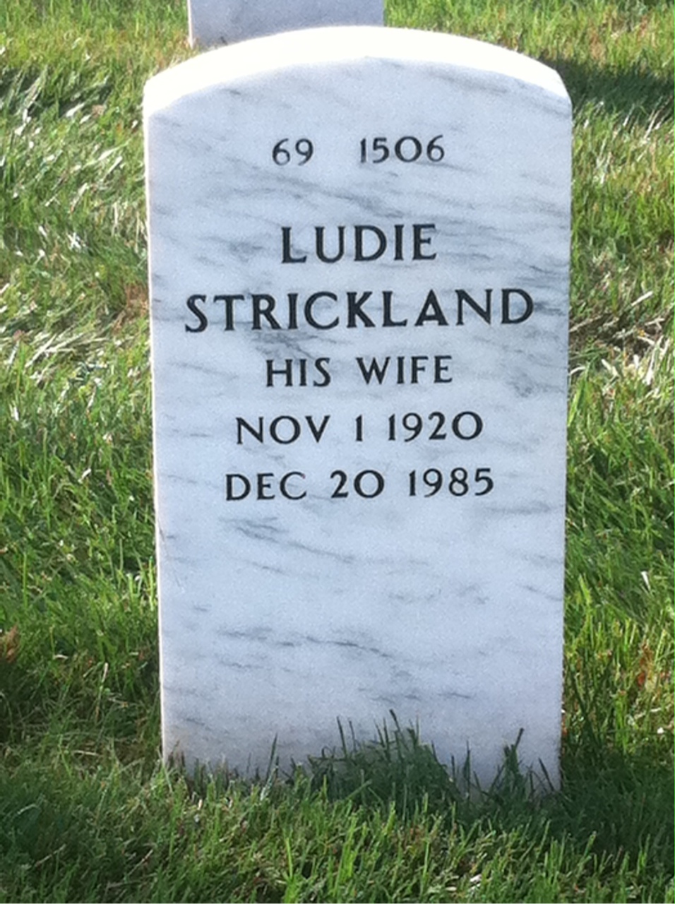 Back of headstone — Charles Shaw