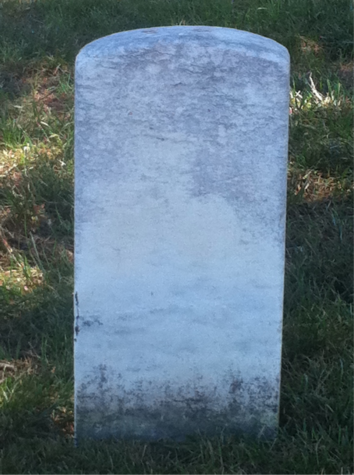 Back of headstone — Richard Moore