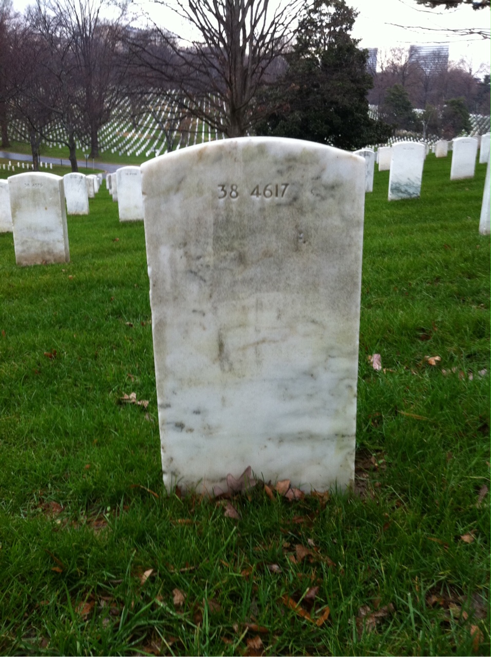 Back of headstone — George Ashton