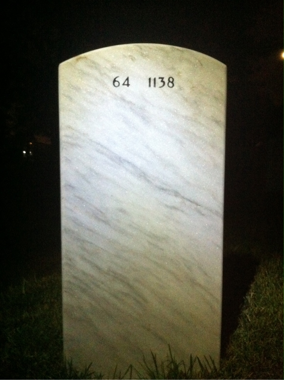 Back of headstone — Genevieve Pearson