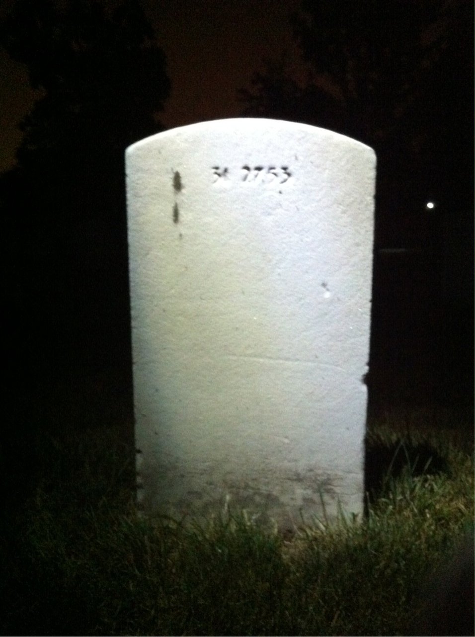 Back of headstone — Stephen Musante