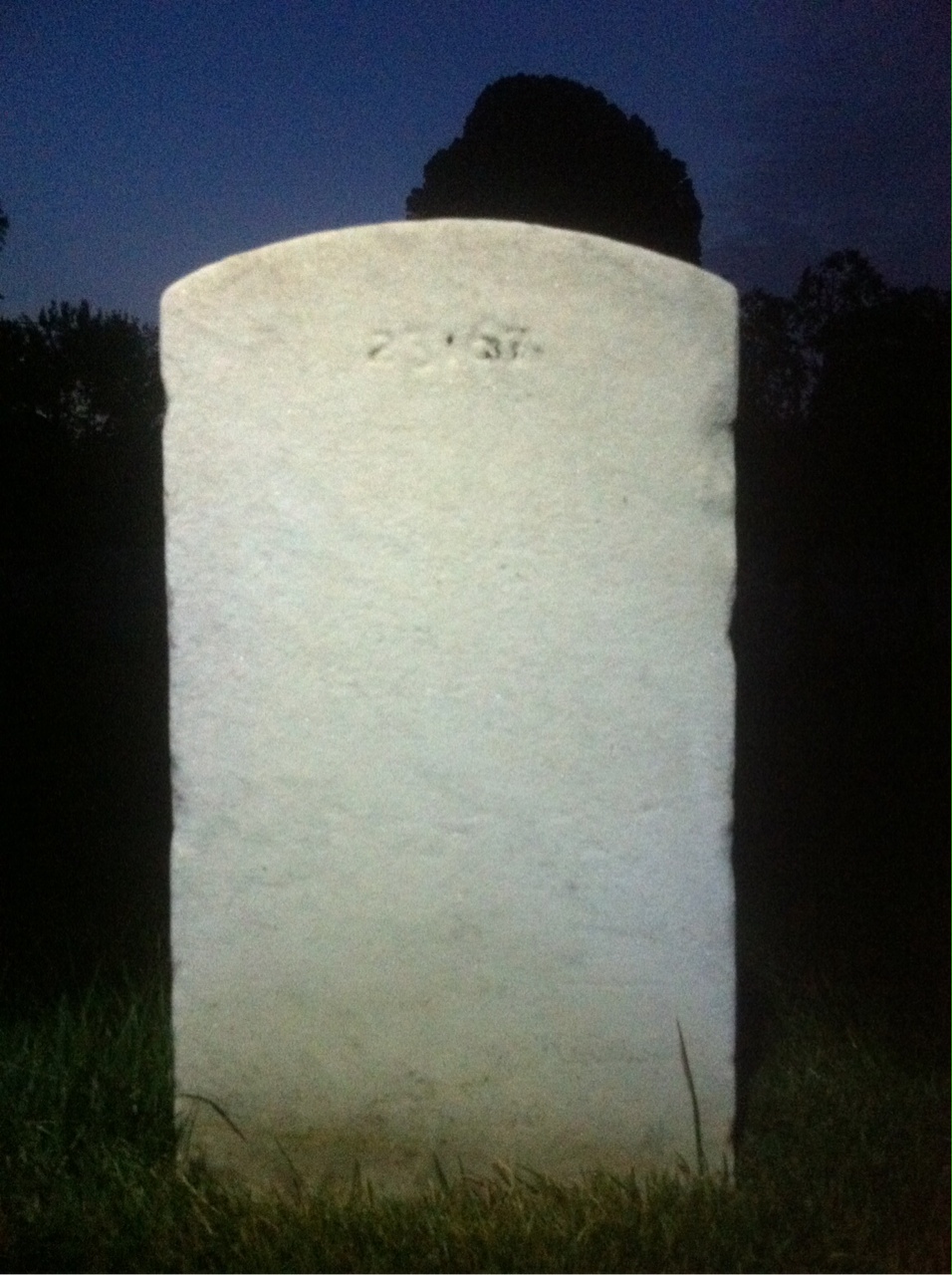 Back of headstone — James Crittenden