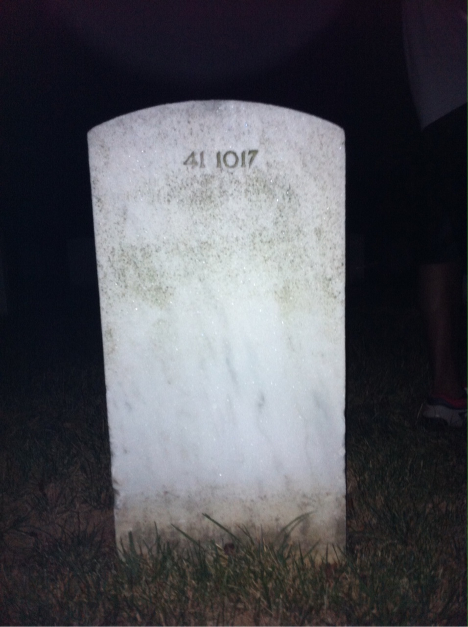 Back of headstone — Marvin Moore