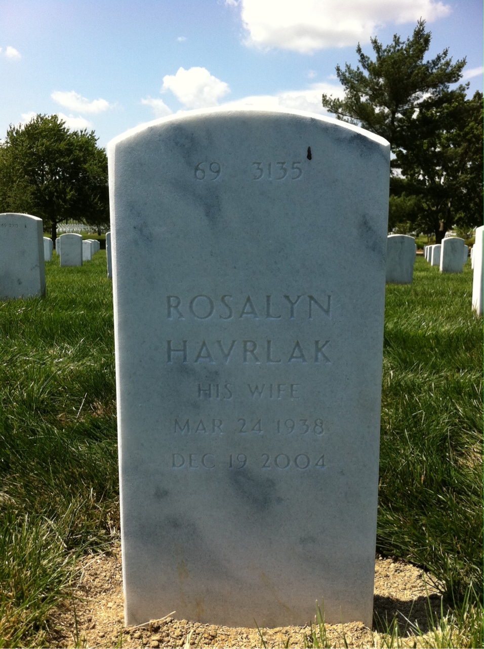 Back of headstone — Donald Hashagen