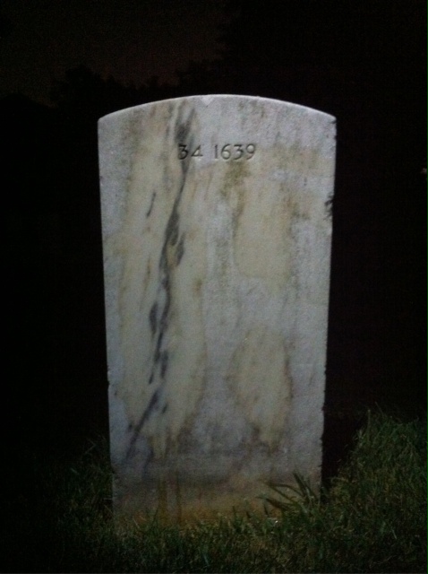 Back of headstone — Nellie Adams