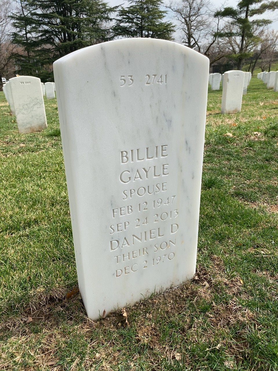 Back of headstone — Vestal Eugene Roberts