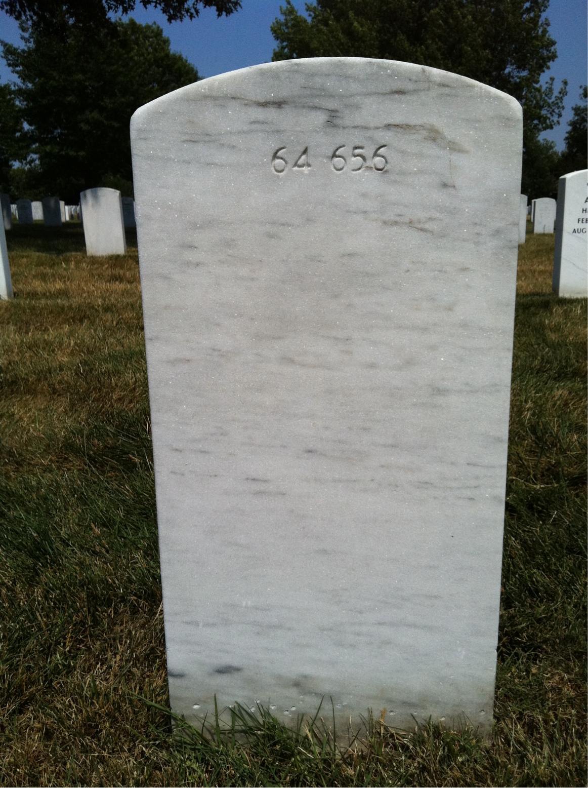 Back of headstone — Harry Bailey
