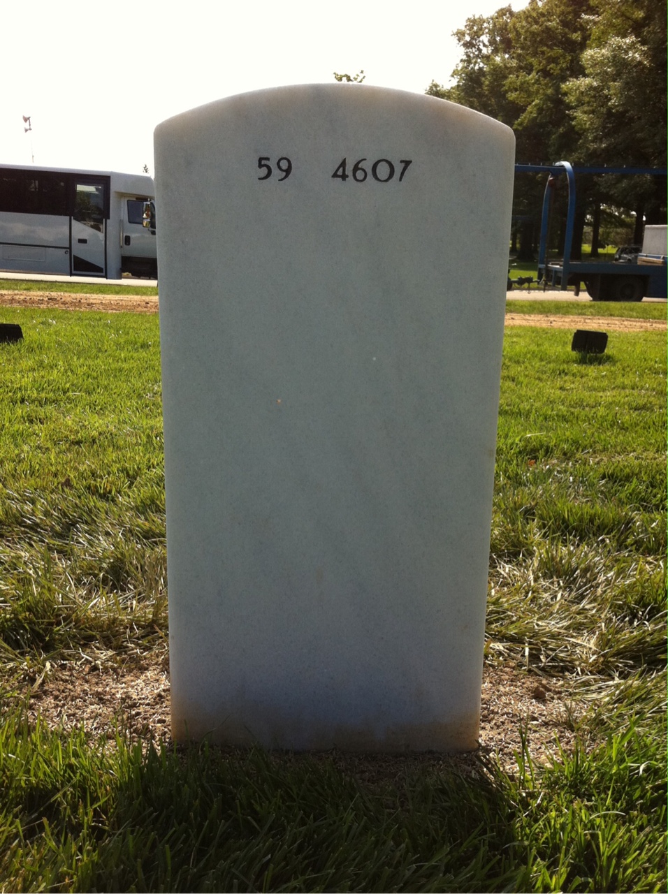 Back of headstone — Rod Alonso