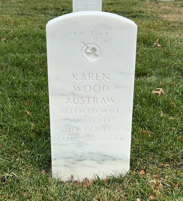 Back of headstone — James Austraw