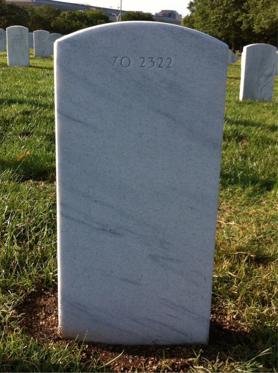Back of headstone — Elmer Murphy