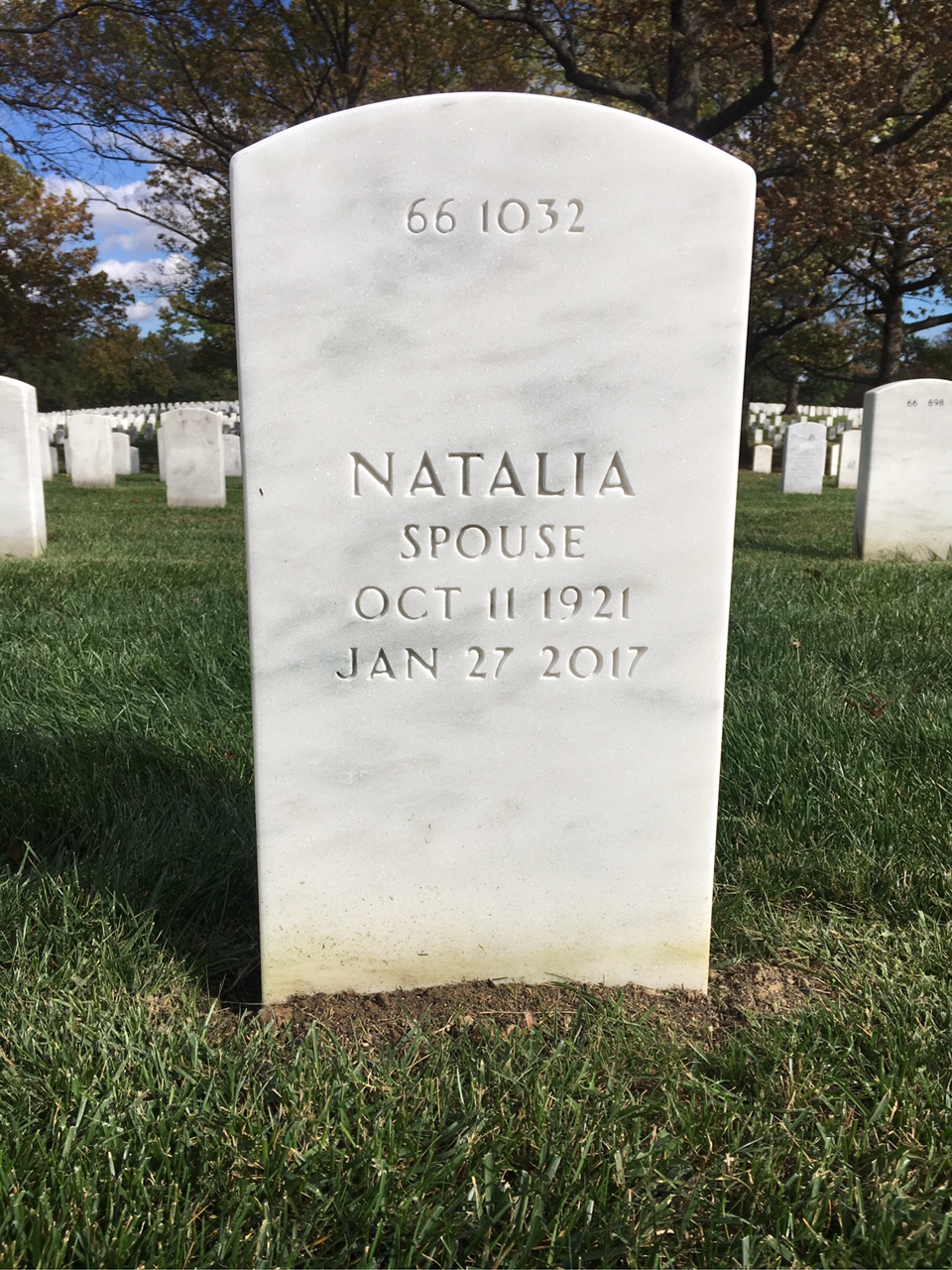 Back of headstone — Ralph George
