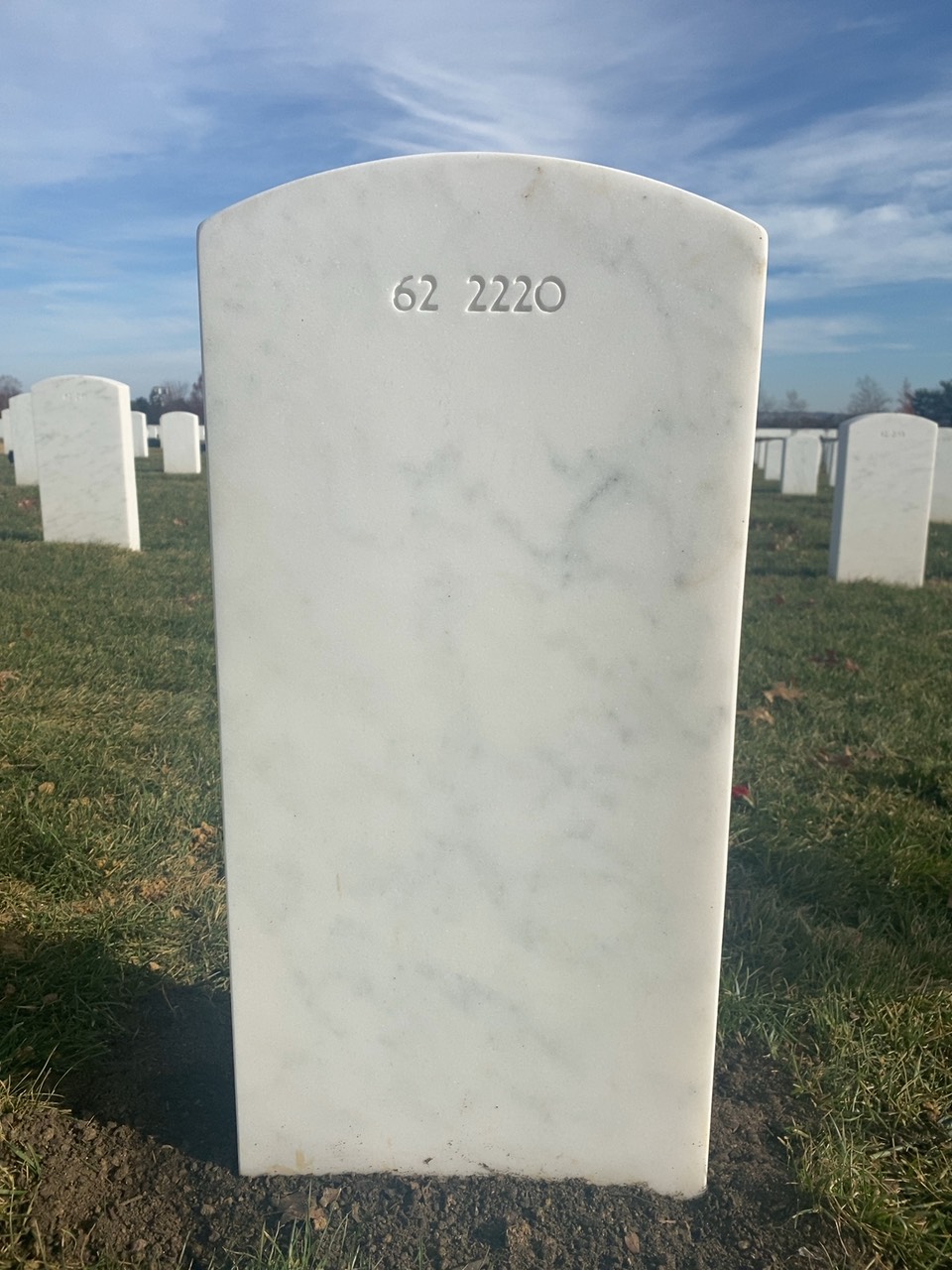 Back of headstone — William Gilbert Tuttle