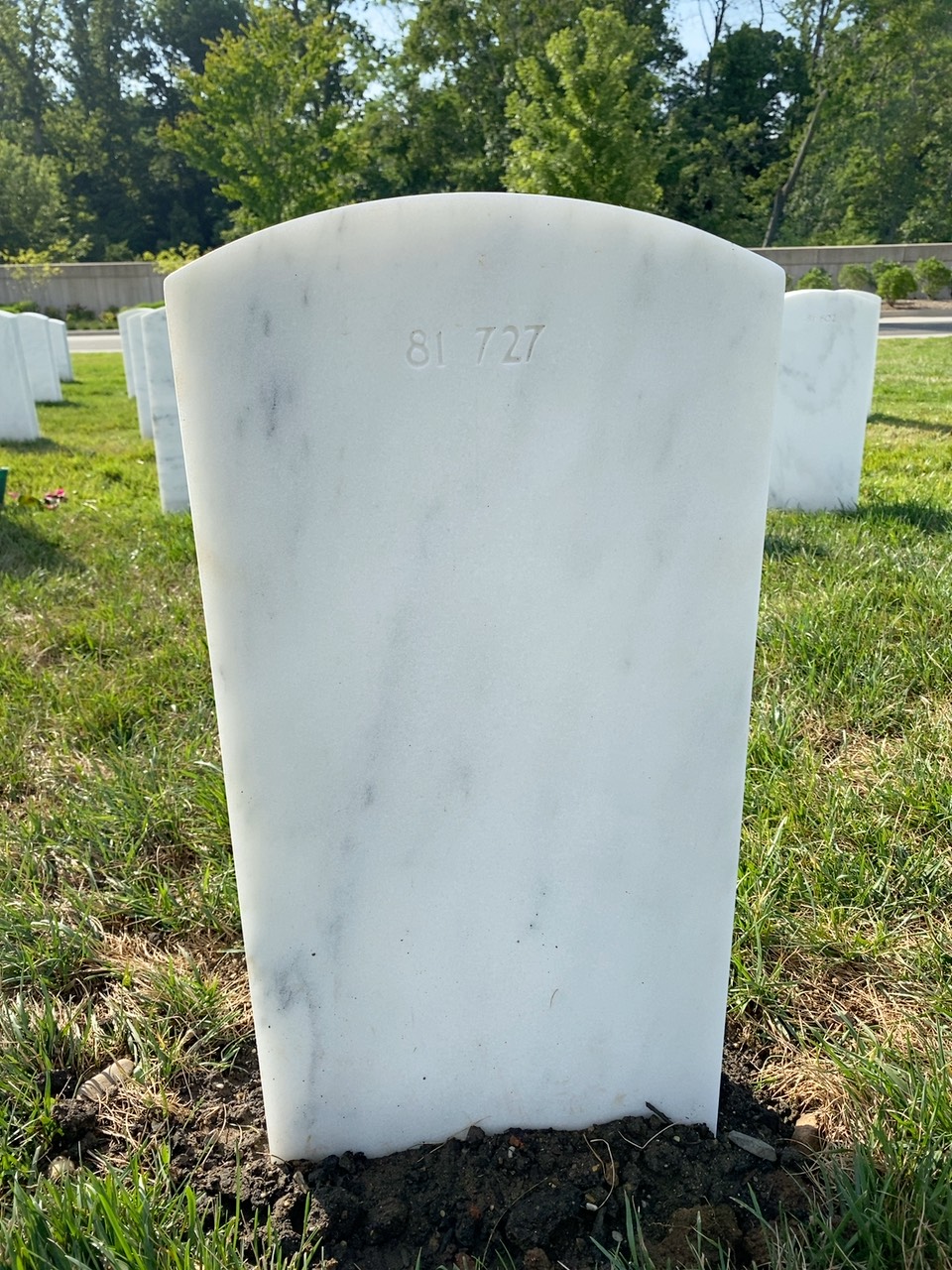 Back of headstone — Keith Freeman Rudd