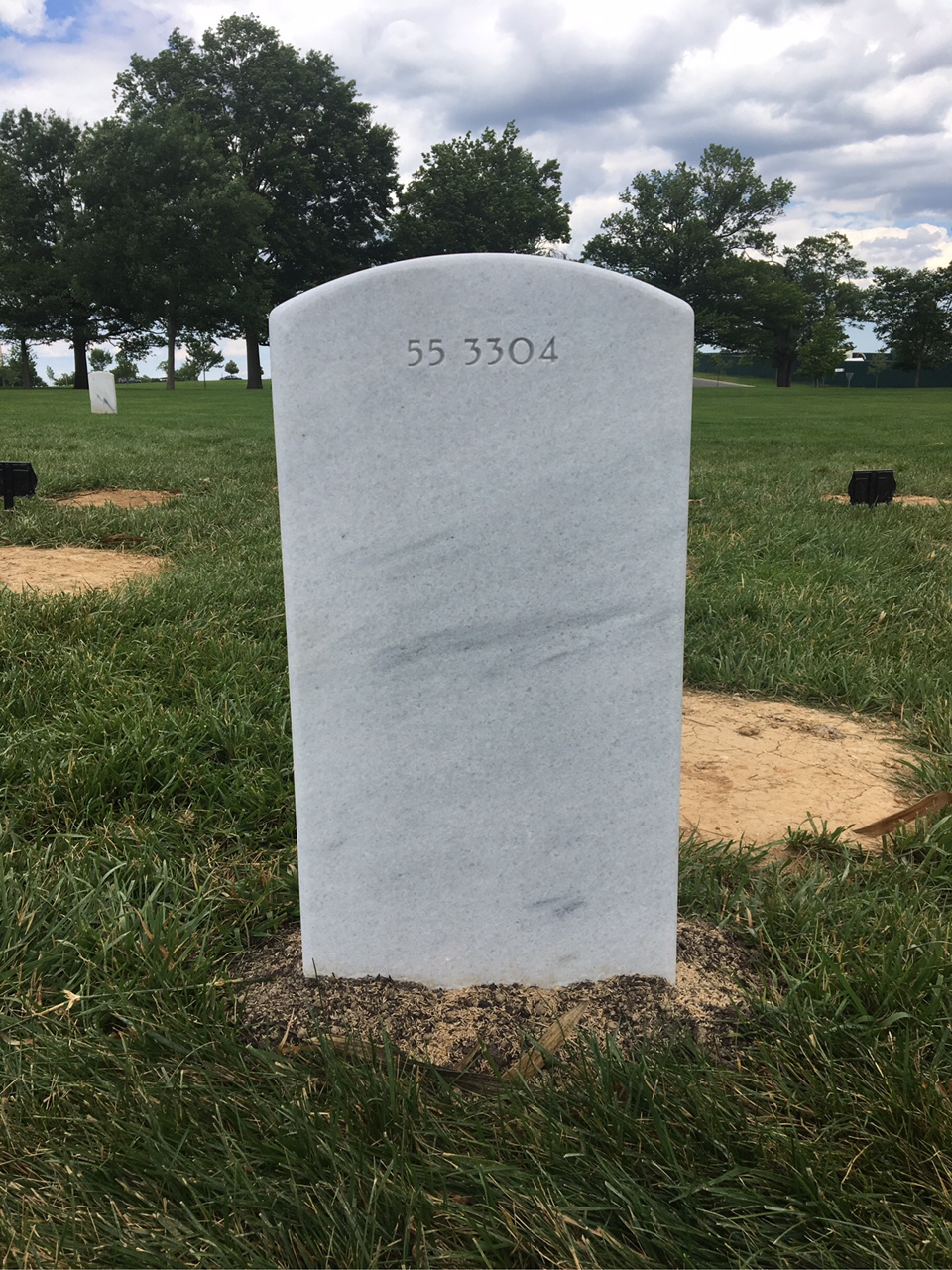 Back of headstone — Terry Myron
