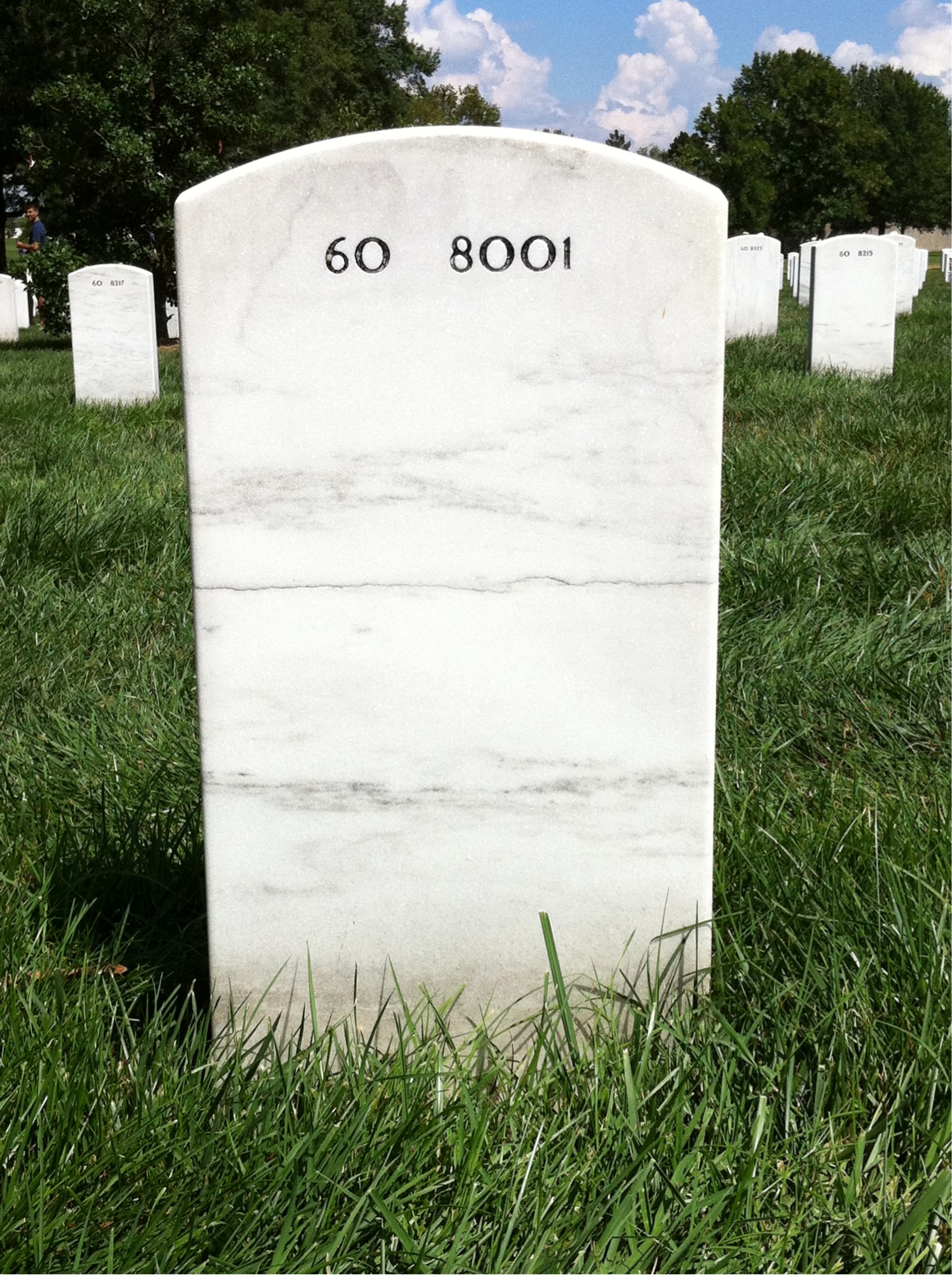 Back of headstone — Gregory Howman