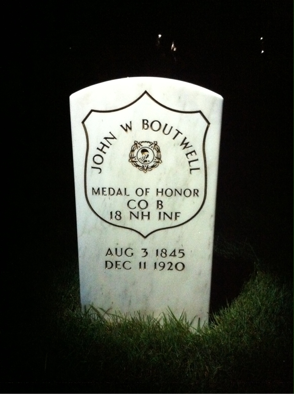 Headstone of John W. Boutwell