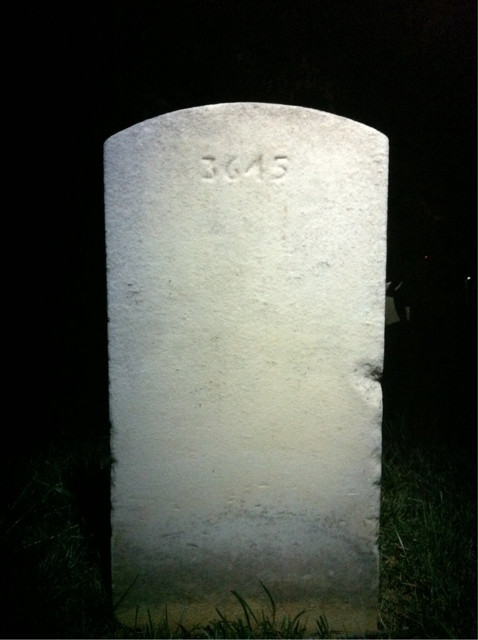 Back of headstone — Alexander Moxie
