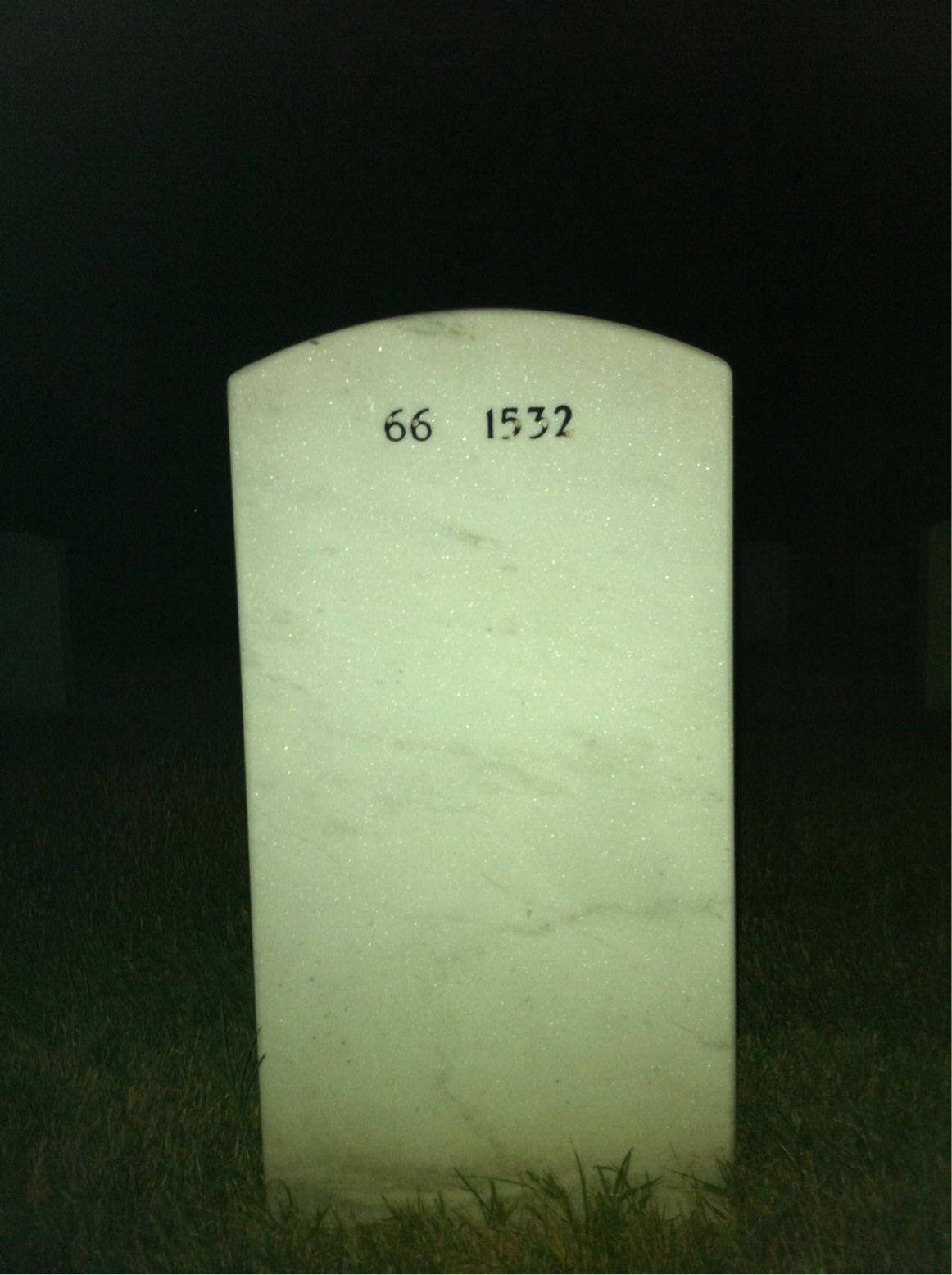 Back of headstone — Sidney Love