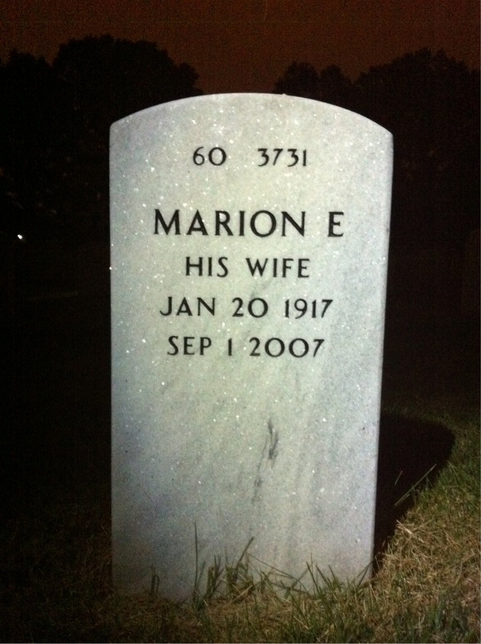 Back of headstone — Robert Thresher