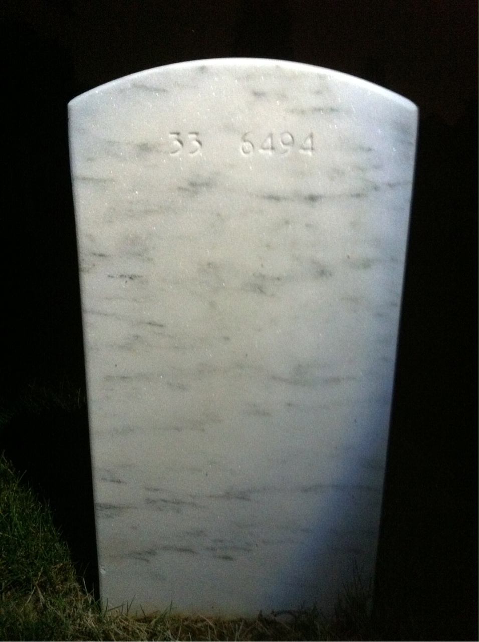Back of headstone — Fredrick Mettlach