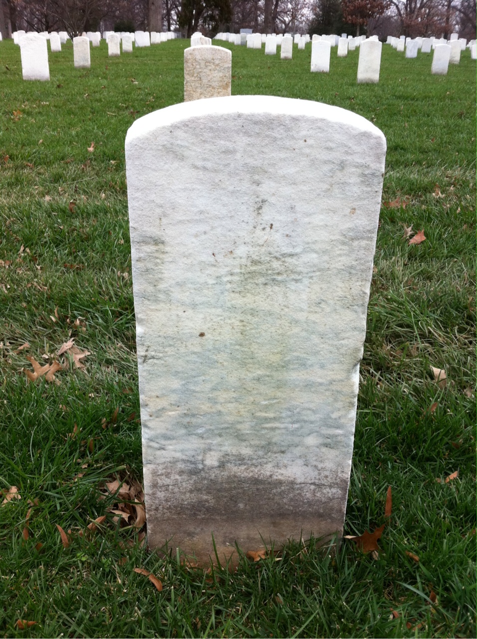 Back of headstone — James Moody
