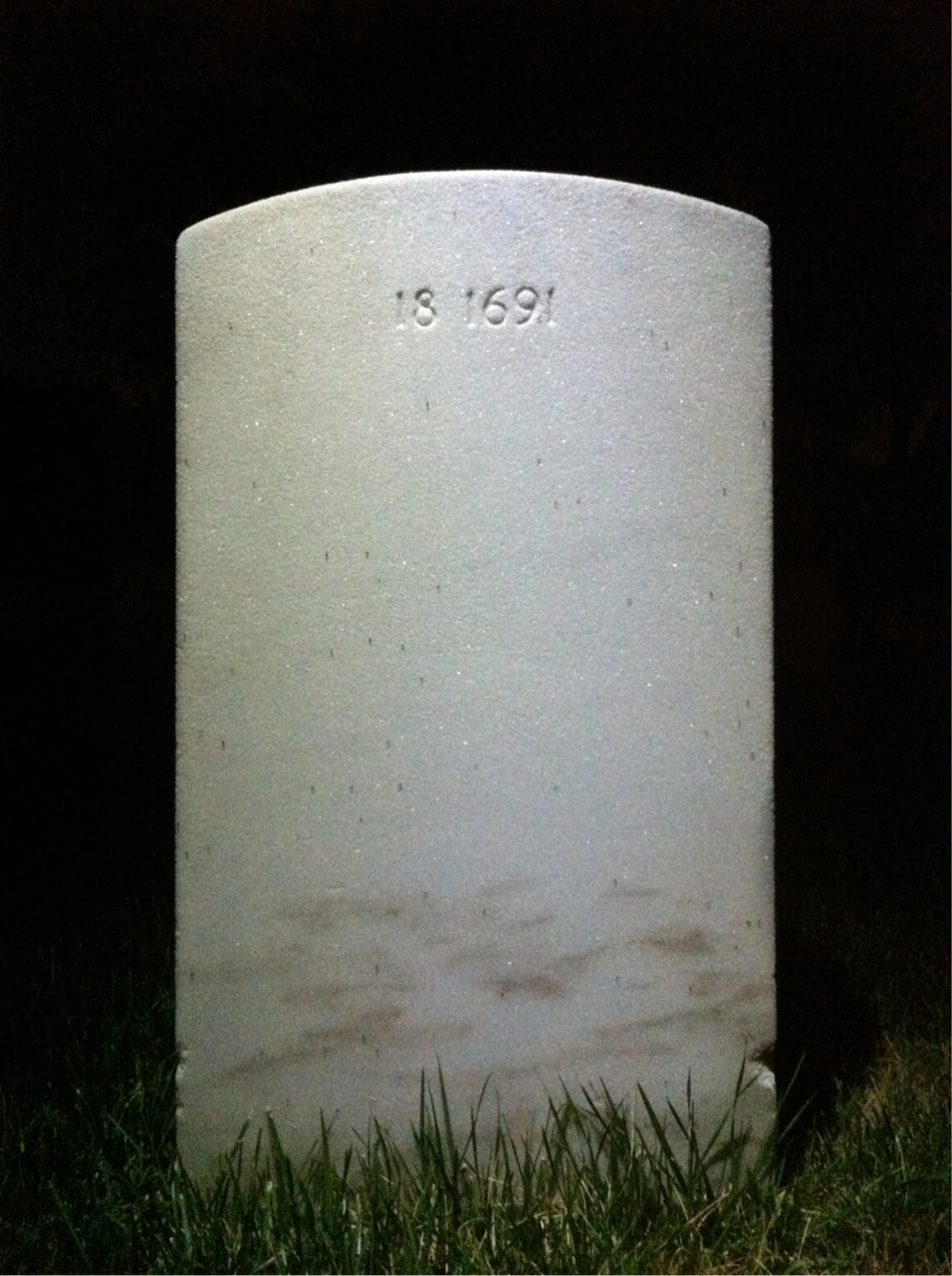 Back of headstone — Benjamin Arps