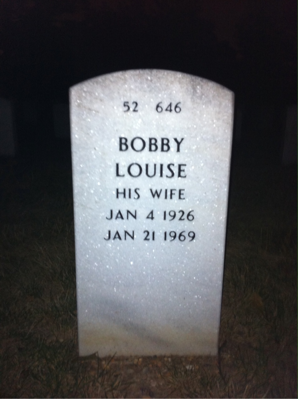 Back of headstone — Orin Durey