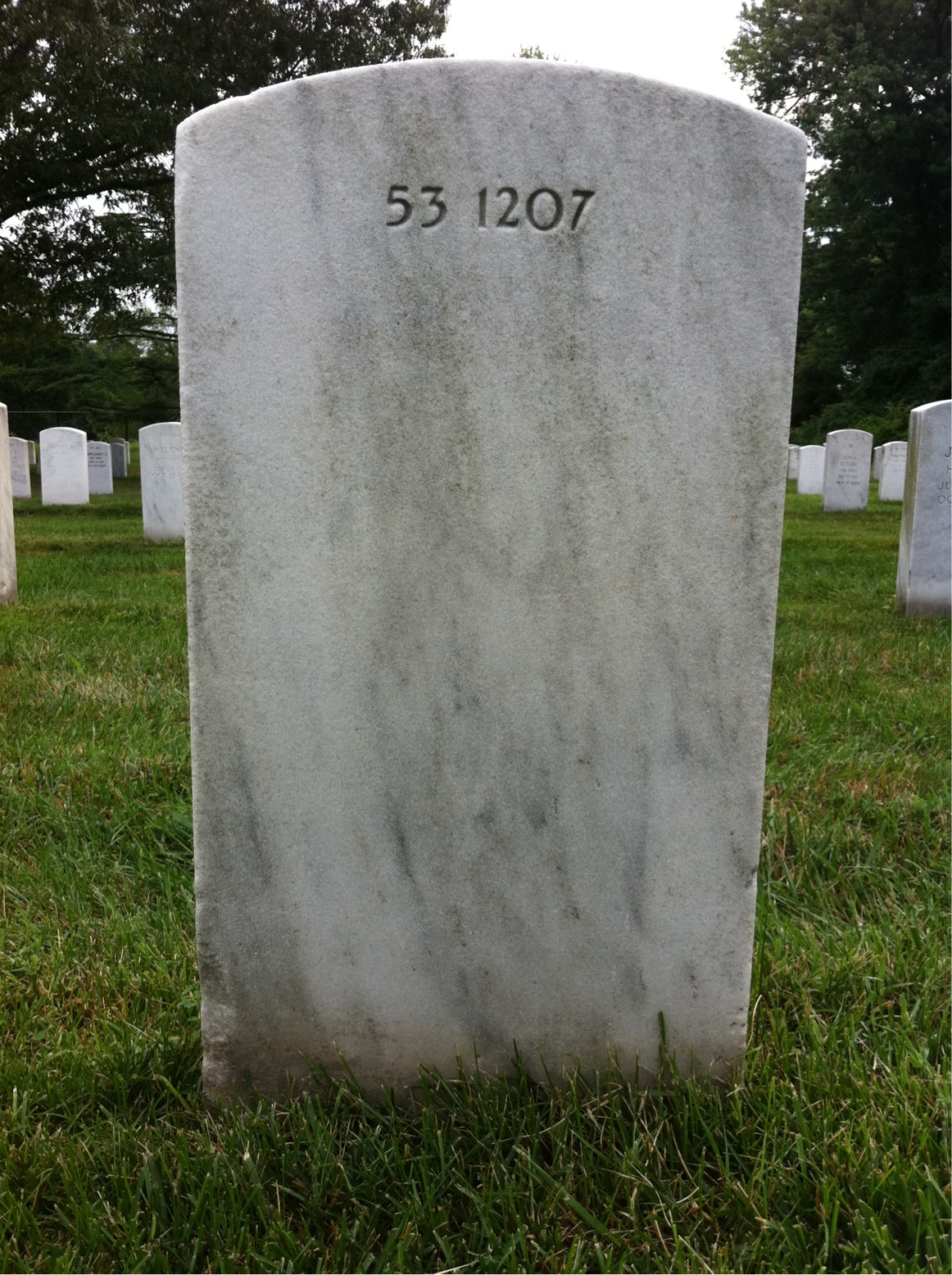 Back of headstone — Mark Arvizu