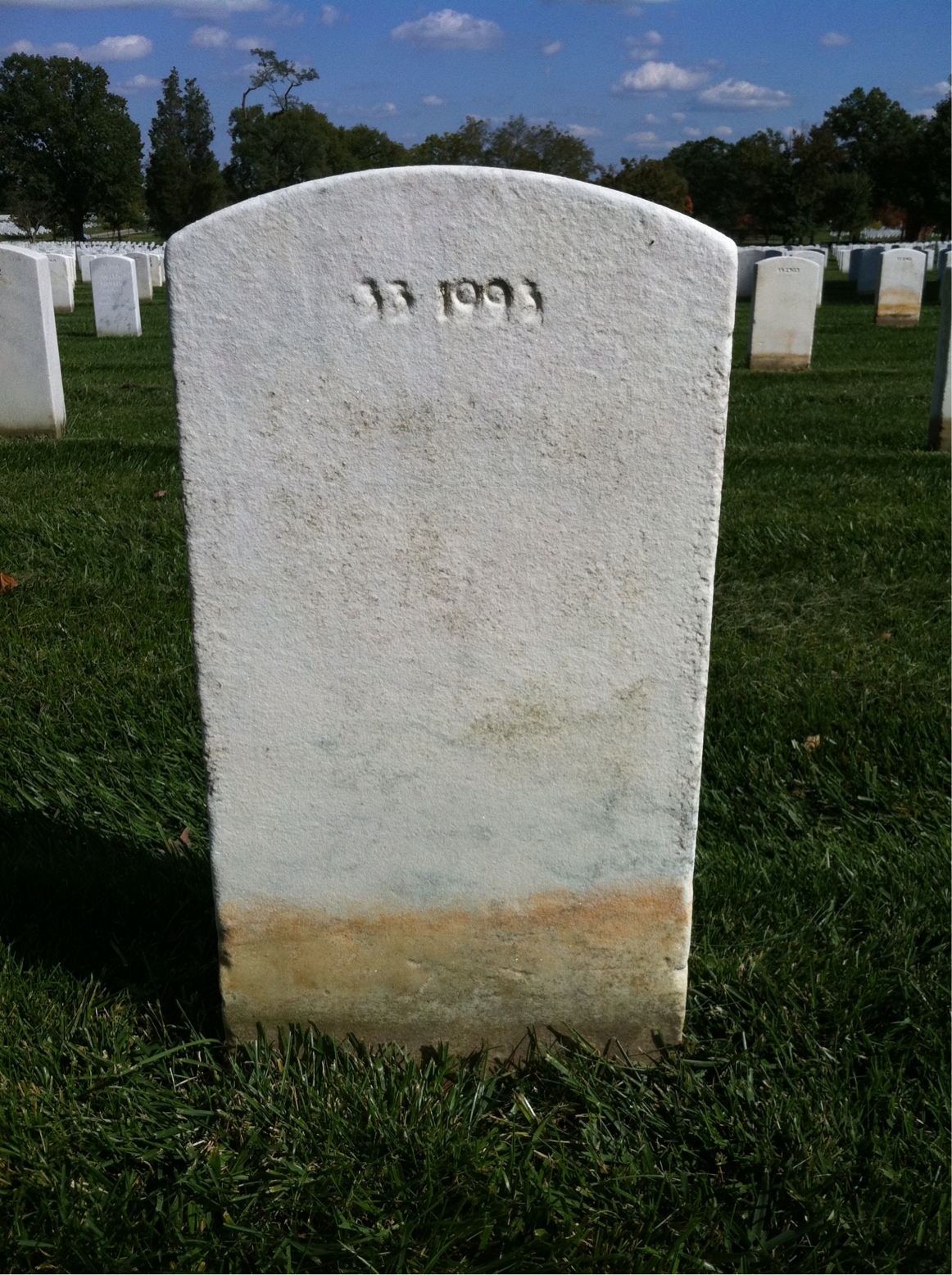 Back of headstone — Sidney Auslander