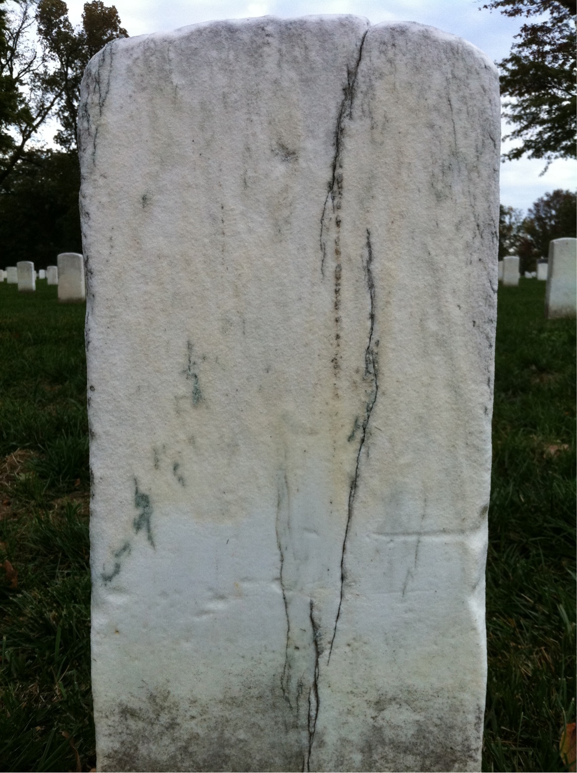 Back of headstone — Leonard Bogue