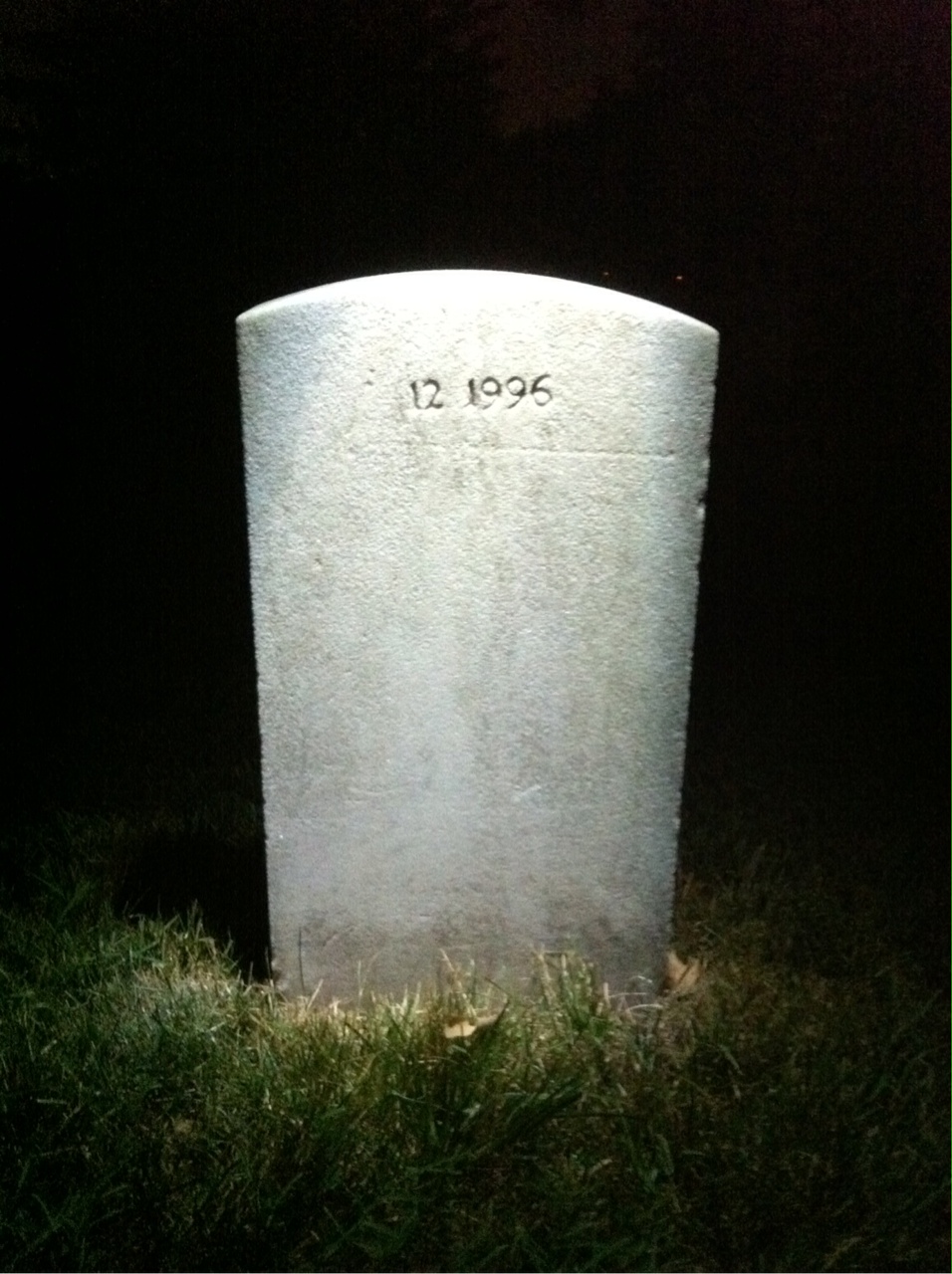 Back of headstone — Daniel Affourtit