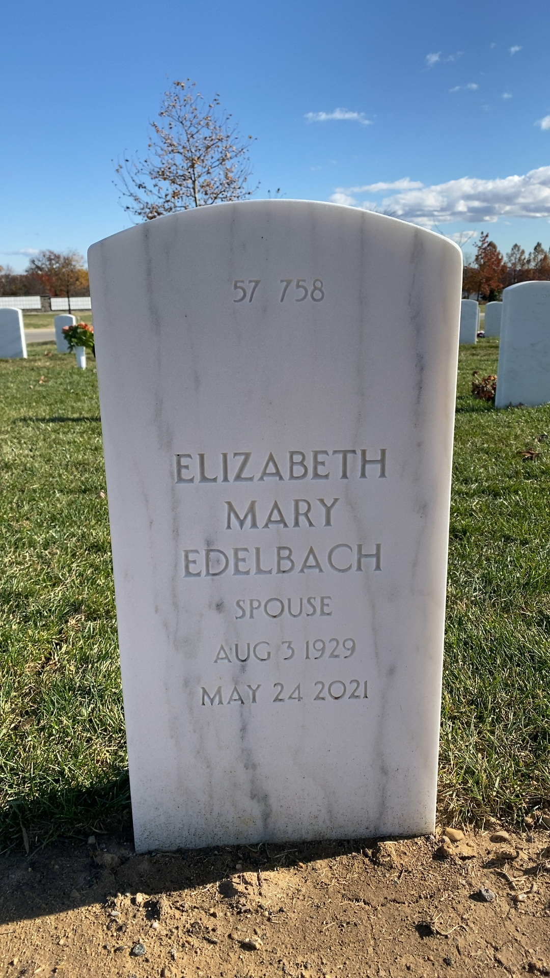 Back of headstone — Fletcher James Buckley