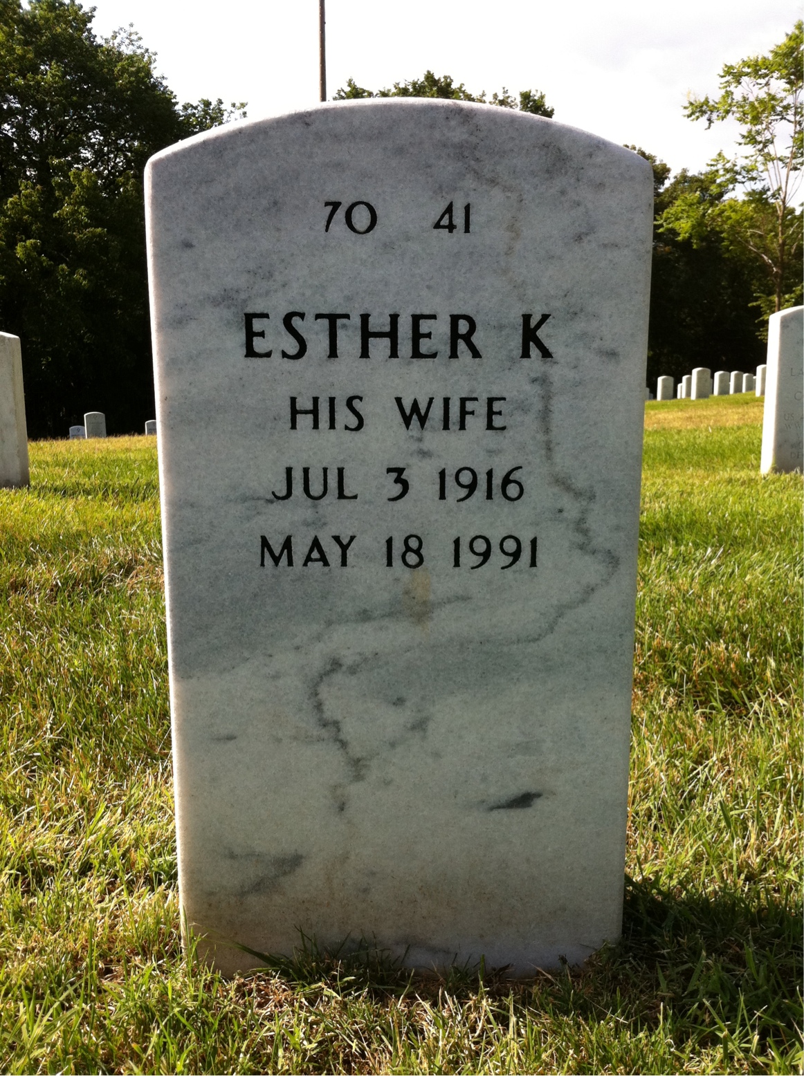 Back of headstone — Eugene Dabrowski