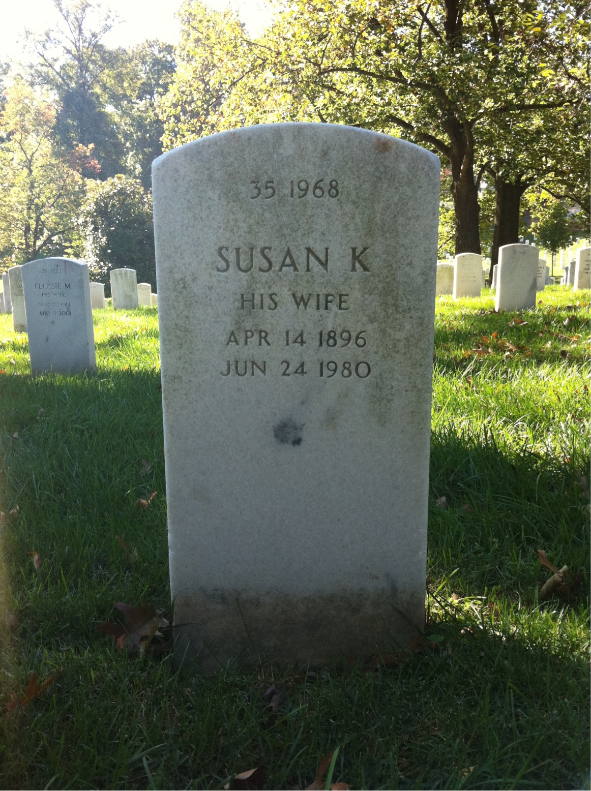 Back of headstone — Paul Milot