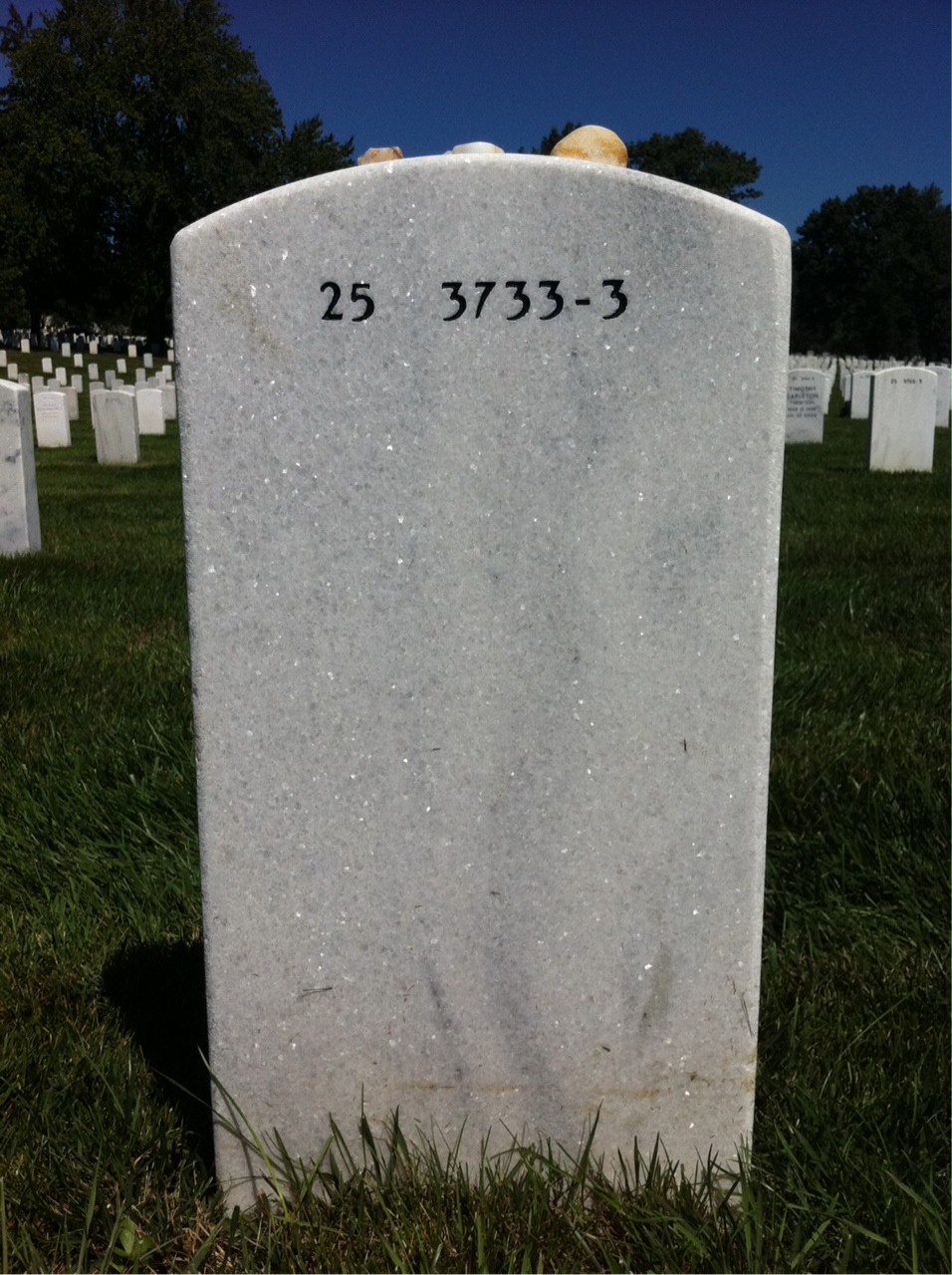Back of headstone — Michael Hicks