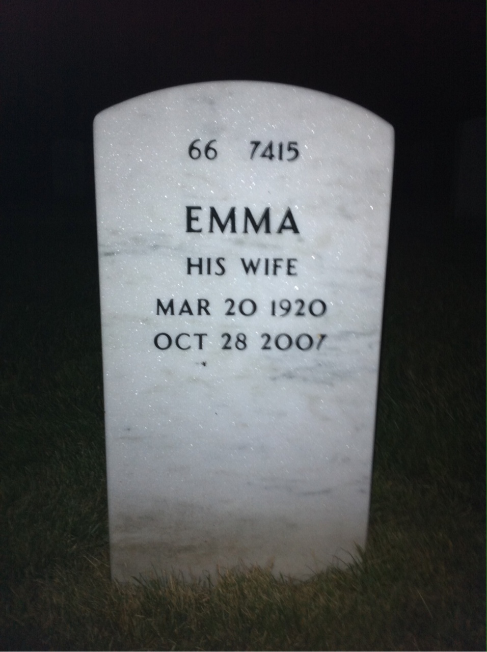 Back of headstone — William Hutton