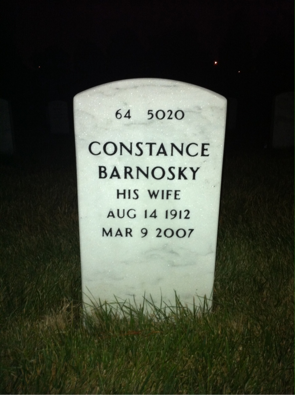 Back of headstone — Charles Webb
