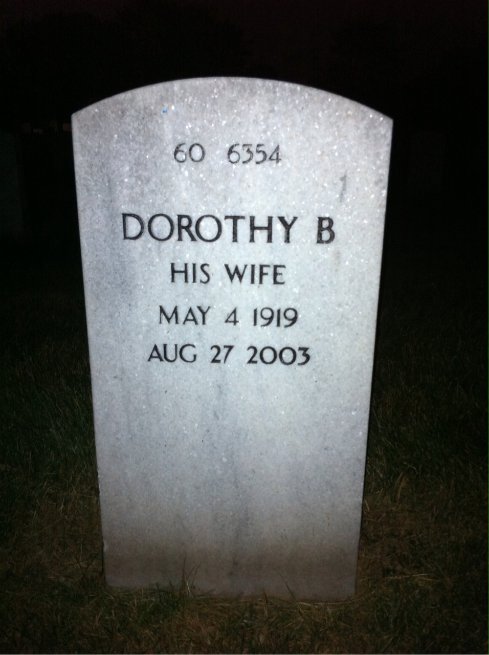 Back of headstone — William Christman