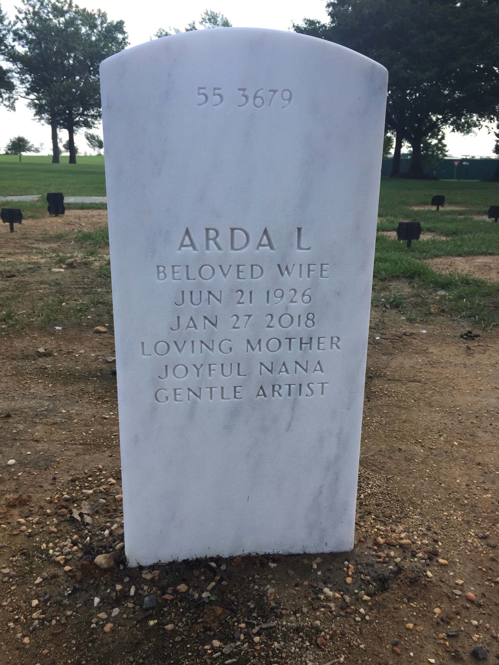 Back of headstone — Francis Berdel