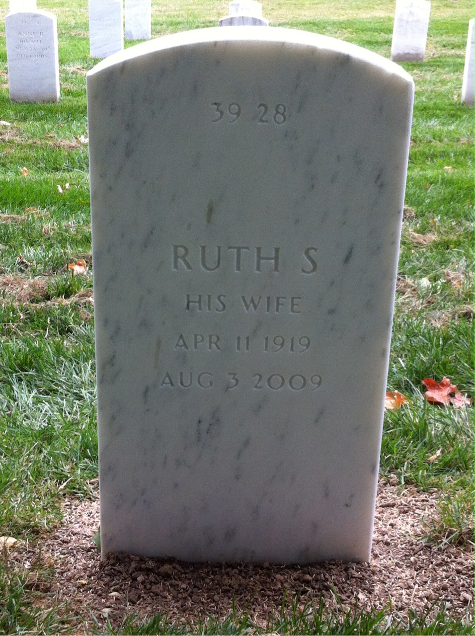 Back of headstone — John Doenges