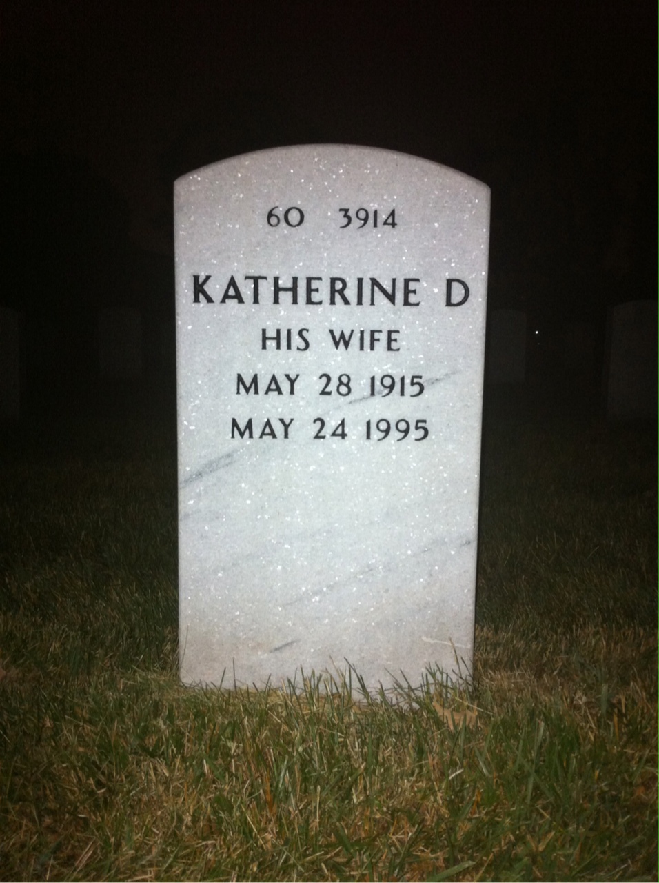 Back of headstone — William Orefice