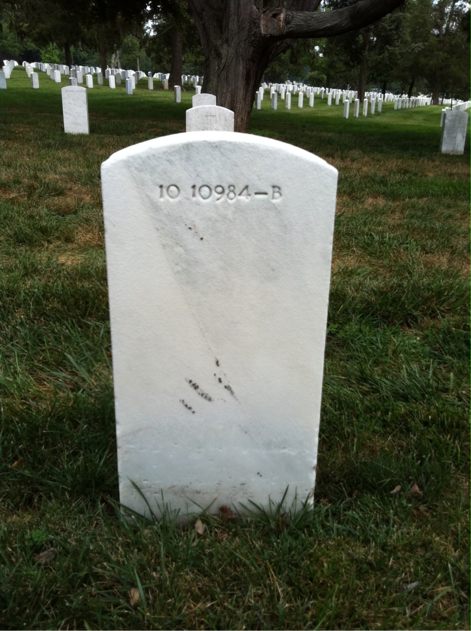 Back of headstone — William G Harris