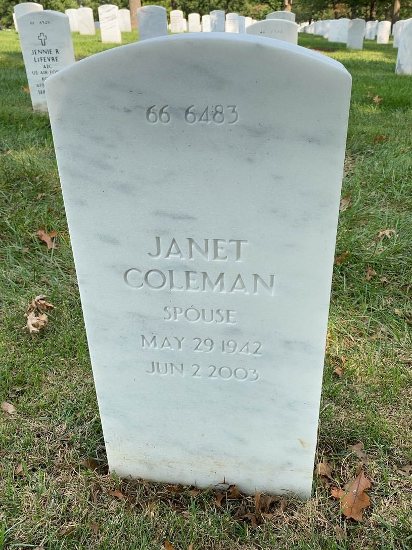 Back of headstone — Alan Mitchell