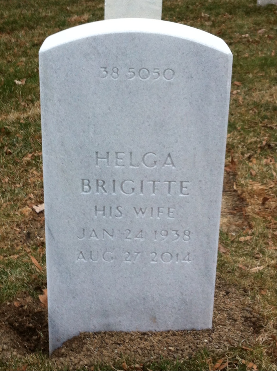 Back of headstone — Wesley Goad