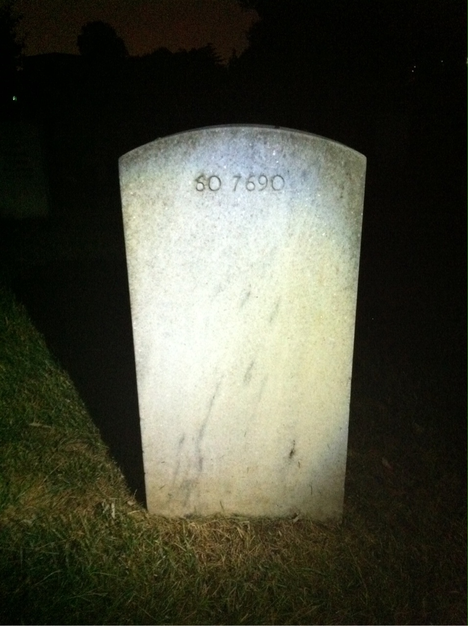 Back of headstone — George Moses